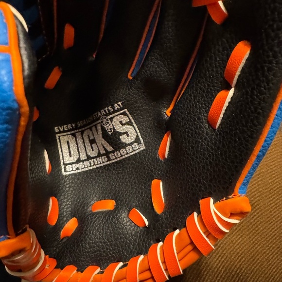 NWOT Youth  Baseball Softball Tball Glove Orange and Blue # BYBG21 - Picture 3 of 7